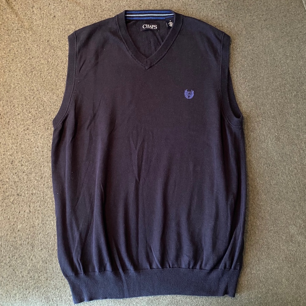 Chaps Sweater Vest Men’s Classic Fit V-Neck